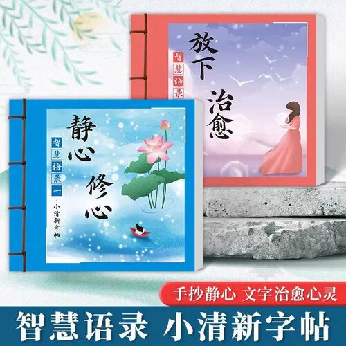 智慧语录字帖成人静心解压行楷硬笔手写体字体漂亮治愈描红SH3