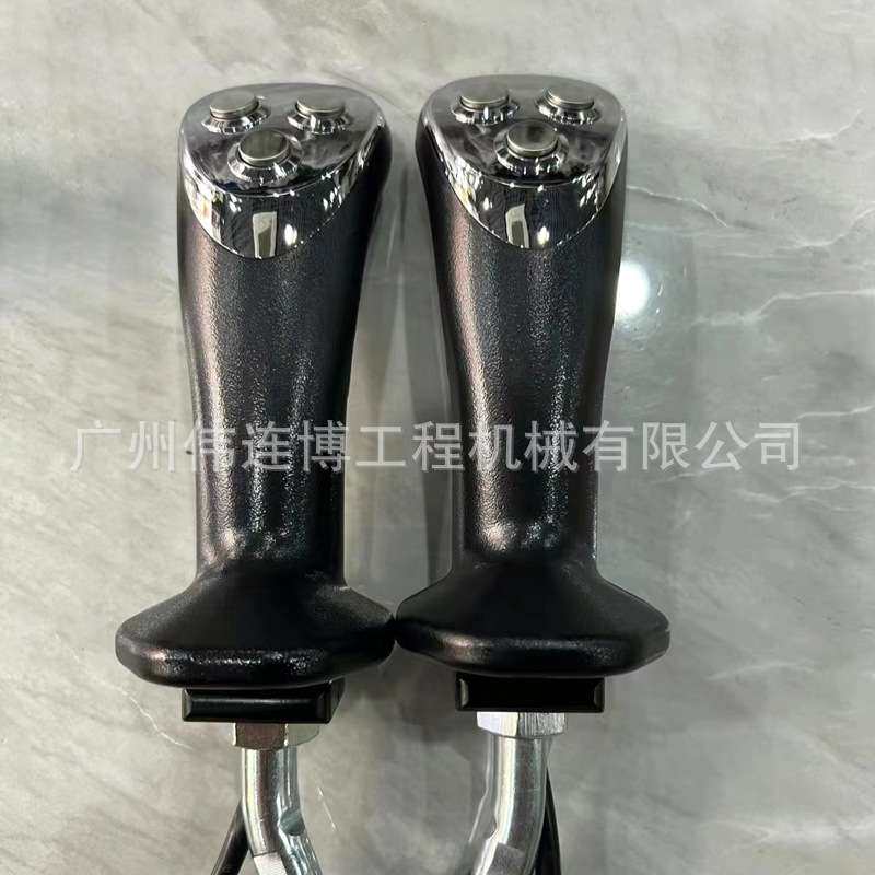 挖机配件大全轮式挖掘机抓木器夹木器操纵杆手柄三按键电控手柄胶