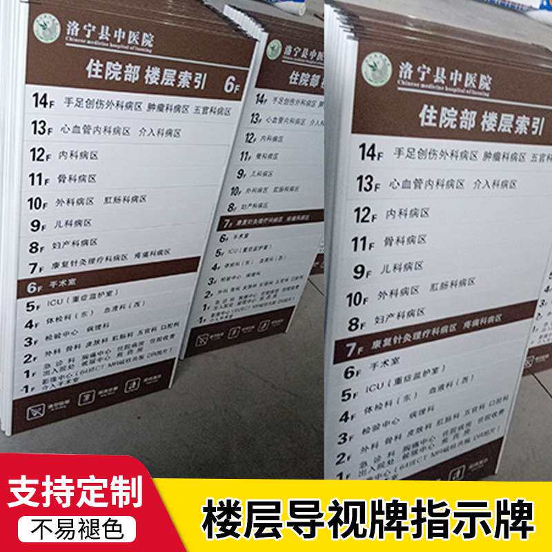 楼层导视牌指示牌道路指引不锈钢标识牌园区平面索引牌生产厂家