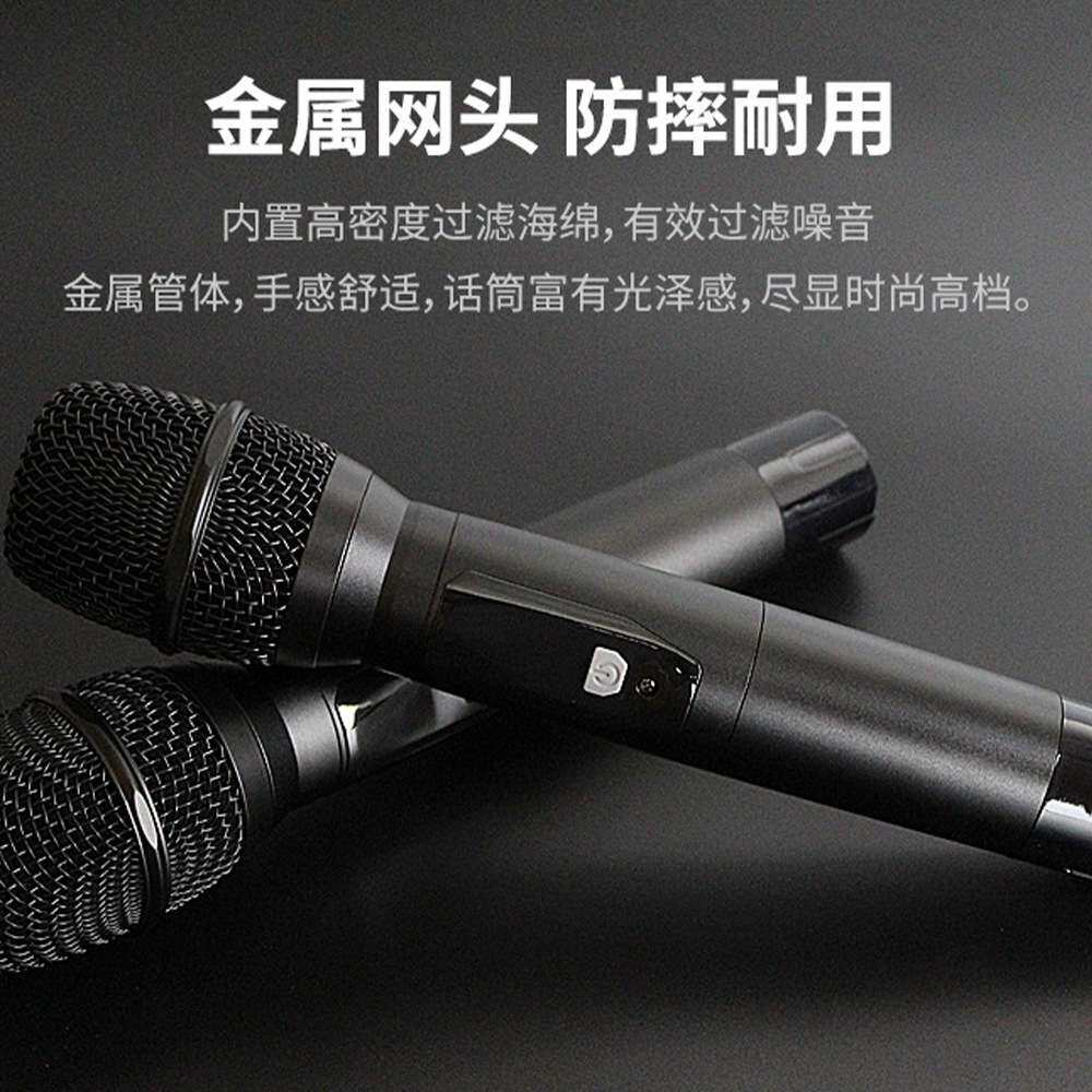 手持无线一拖二话筒 家庭会议ktv演出舞台可调音频U段无线麦克风