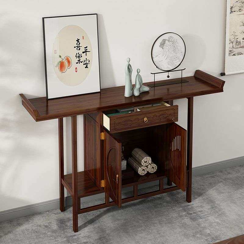 新中式中堂六件套实木条案四件套堂屋农村大厅堂屋家具