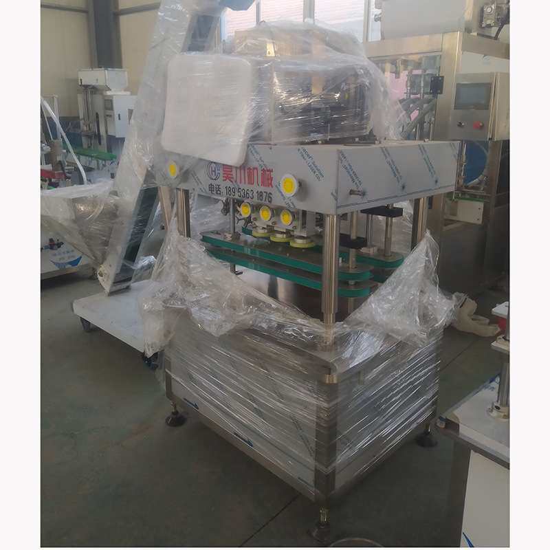 厂家全自动圆瓶方瓶塑料盖六轮搓盖机自动挂盖马口铁搓盖机封口机
