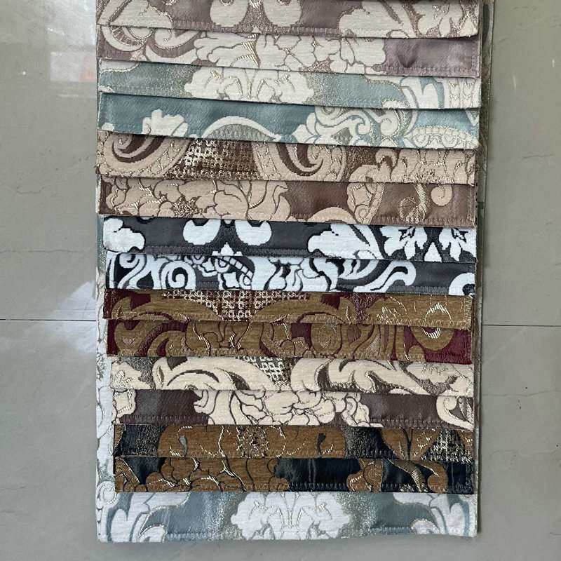 高档精品提花美式沙发布窗帘布抱枕布装饰布涤纶面料展示用具