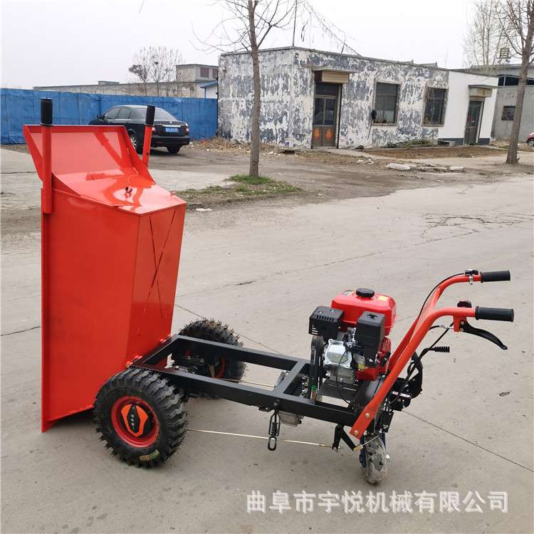 新款多用途汽油手推车 柴油电启动运输搬运车 建筑工程自卸车