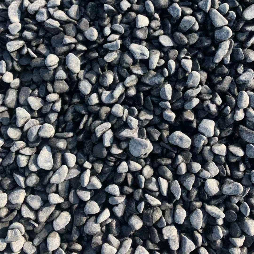 磨圆黑石子枯山水石黑色红色绿色彩色砾石小碎石小石米水洗石厂价