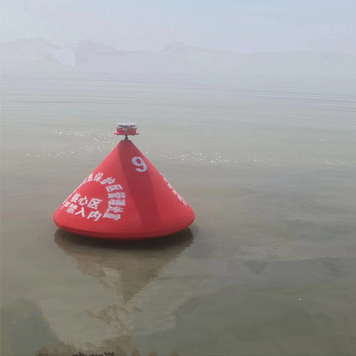 浅水区域警示船只禁入塑料浮体直径700*900mm警示浮标