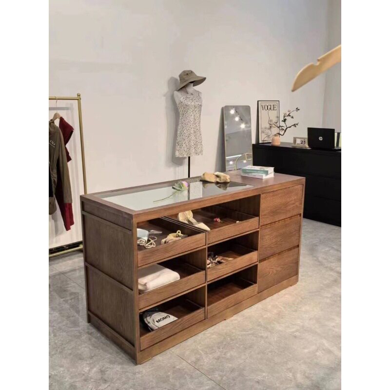 服装店收银台中岛台展示桌储物柜烤漆装饰品柜摆件展台陈列展示台