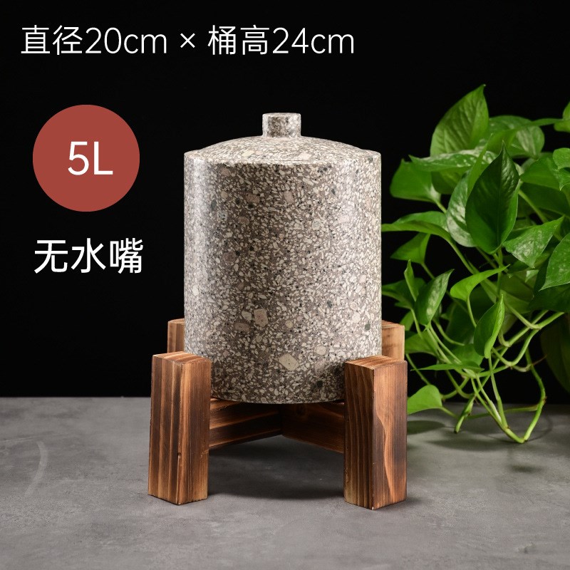 麦饭石饮水机过k滤净化茶道储水罐水缸石非紫砂缸净化水石头桶