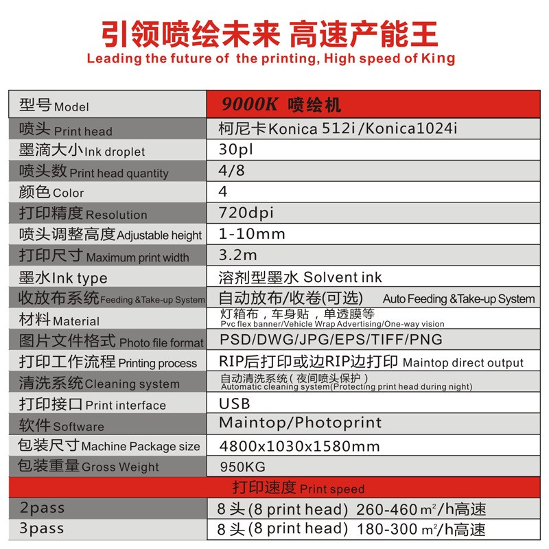 3.2米户外写真机 灯布公交车贴打印机 弱溶剂T广告喷绘打印机