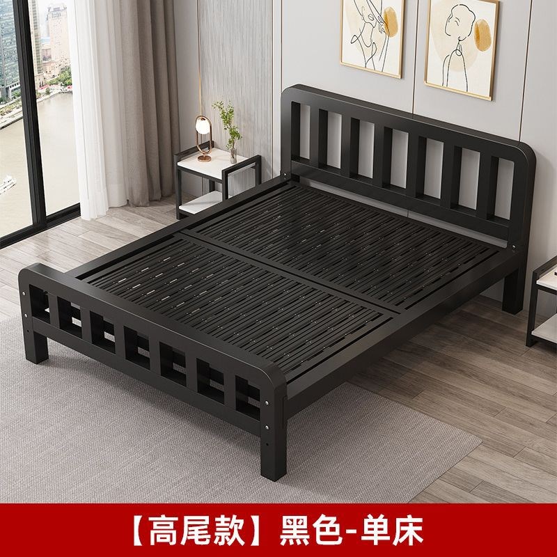 加固加厚欧式铁艺床铁床1米双人床1.8现代简约小户型出租房单人床