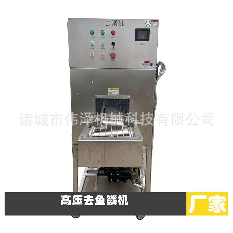 高压水自动去鱼鳞机器 连续式草鱼花鲢刮鱼鳞机商用