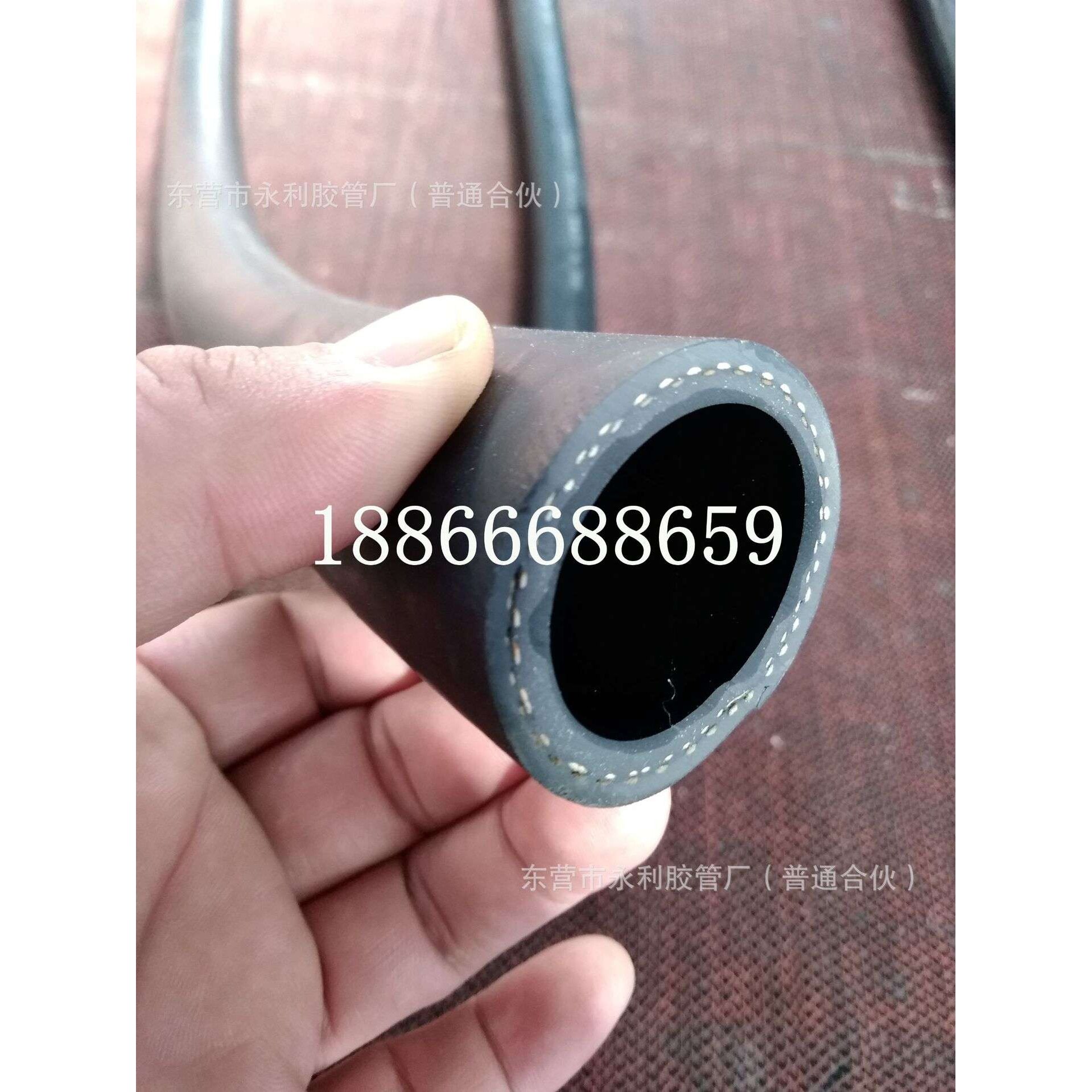 输送水油压缩空气胶管13-50mm光面橡胶夹布胶管 优质穿线胶管