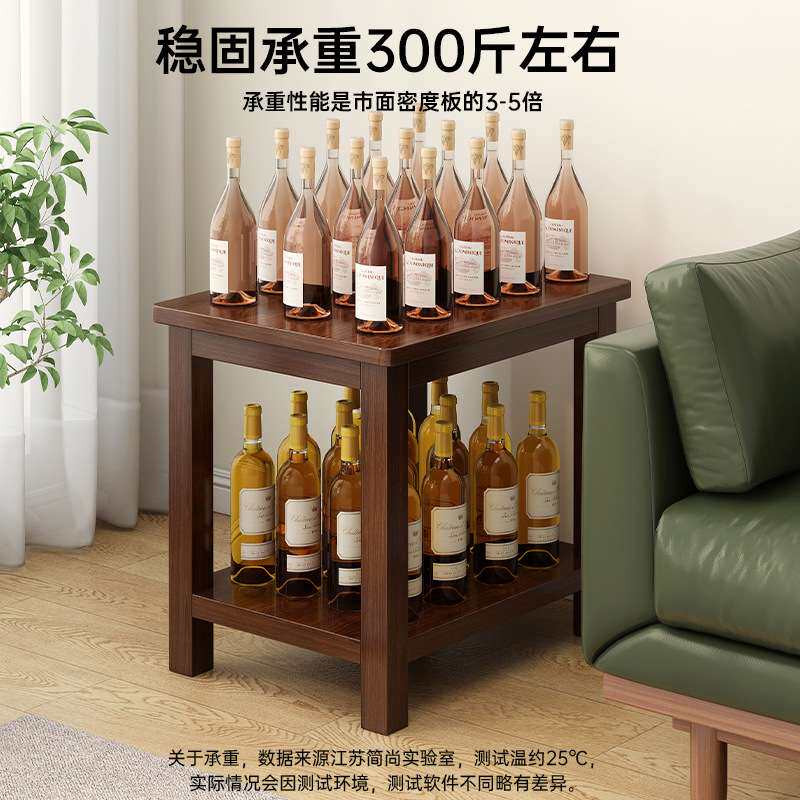 小茶几沙发中间小桌子简约办公室商务接待专用边桌双层方形小茶桌