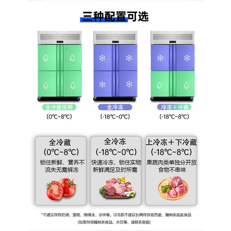 史蒂芬Stevison 商用四门冰柜双温冷冻冷藏立式冰箱 XSX985-2W