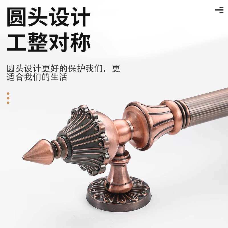 锌合金欧式仿古豪华酒店KTV对装推拉红古铜大木门把手玻璃门拉手