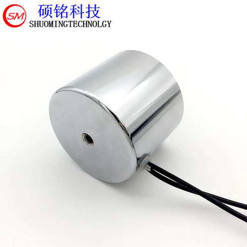 东莞硕铭电磁厂家SM5042X彩印机吸力55KG电磁吸盘圆形电磁铁