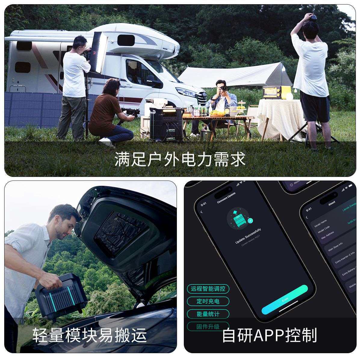 雳锐Librids离网储能太阳能发电系统家庭备用电源4kWh不间断电源