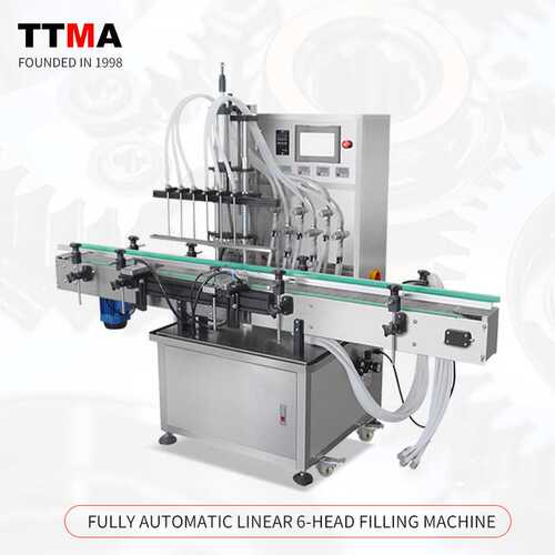 Fully automatic straight line 6-head product filling machine