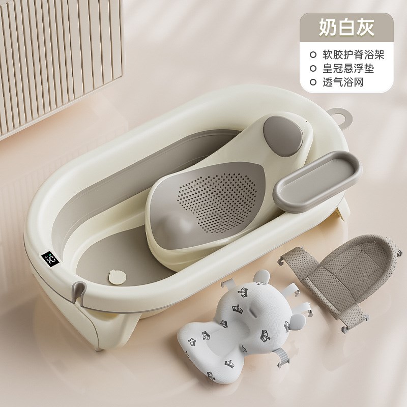 婴儿洗澡盆d新生儿童洗头泡澡桶家用可折叠浴盆宝宝小孩可坐躺澡