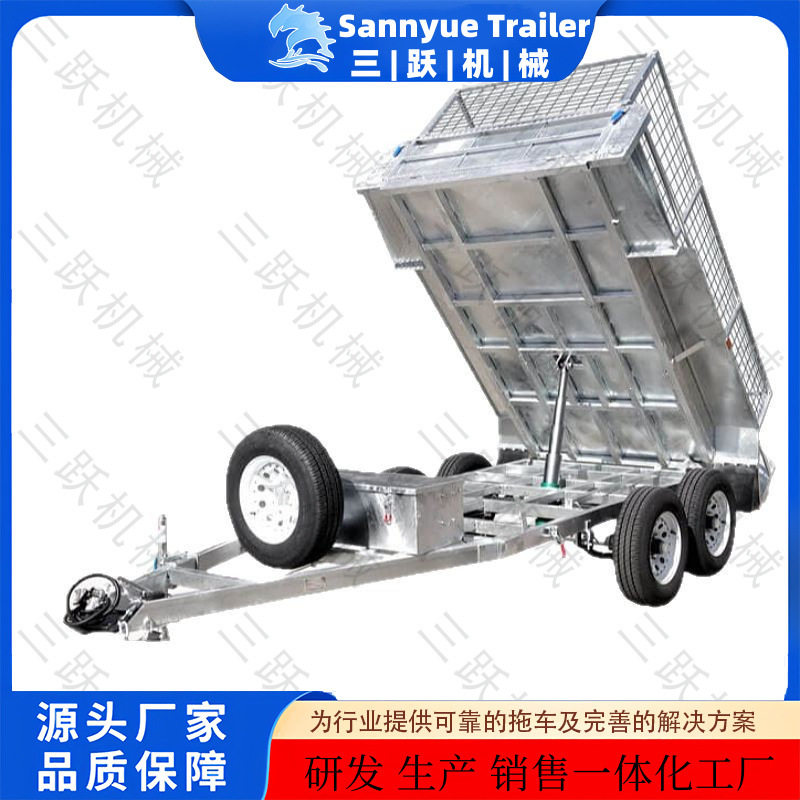 带笼箱式镀锌拖车型号齐全直销