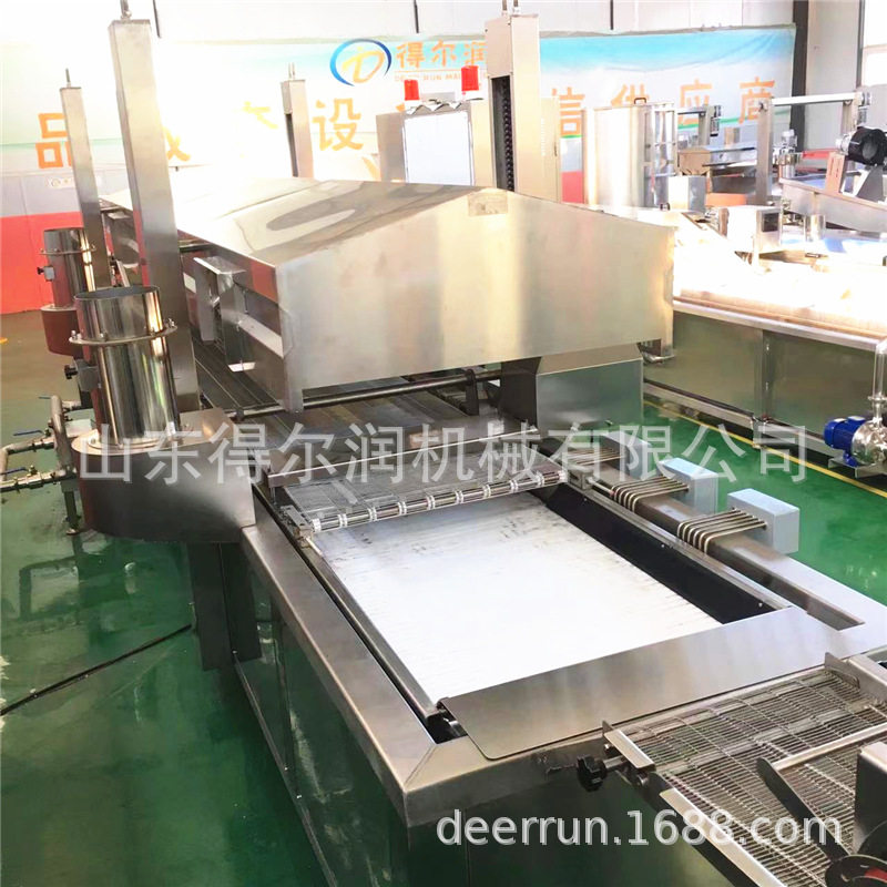 2000kg/h自动化连续油炸流水线