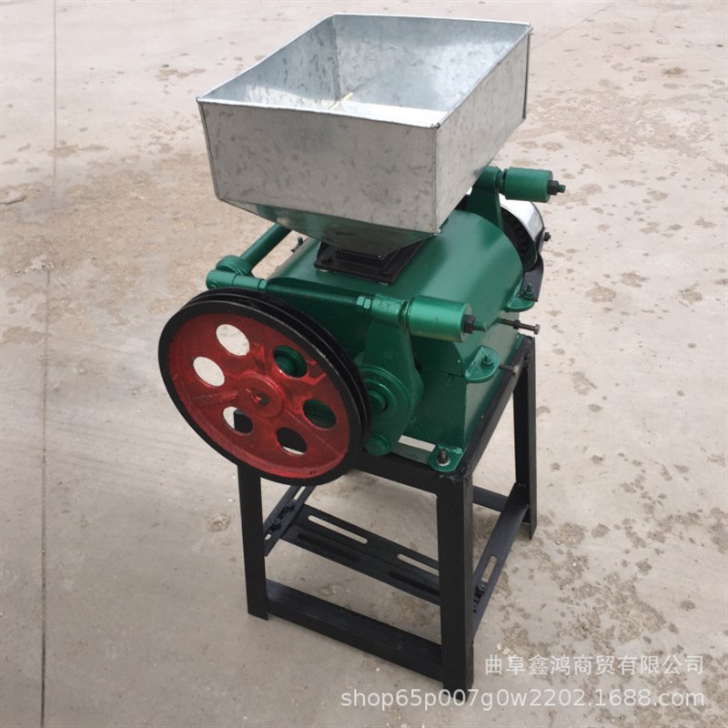 黄豆燕麦电动挤扁机 小型v杂粮电动挤扁机 高粱核桃仁破碎挤扁机