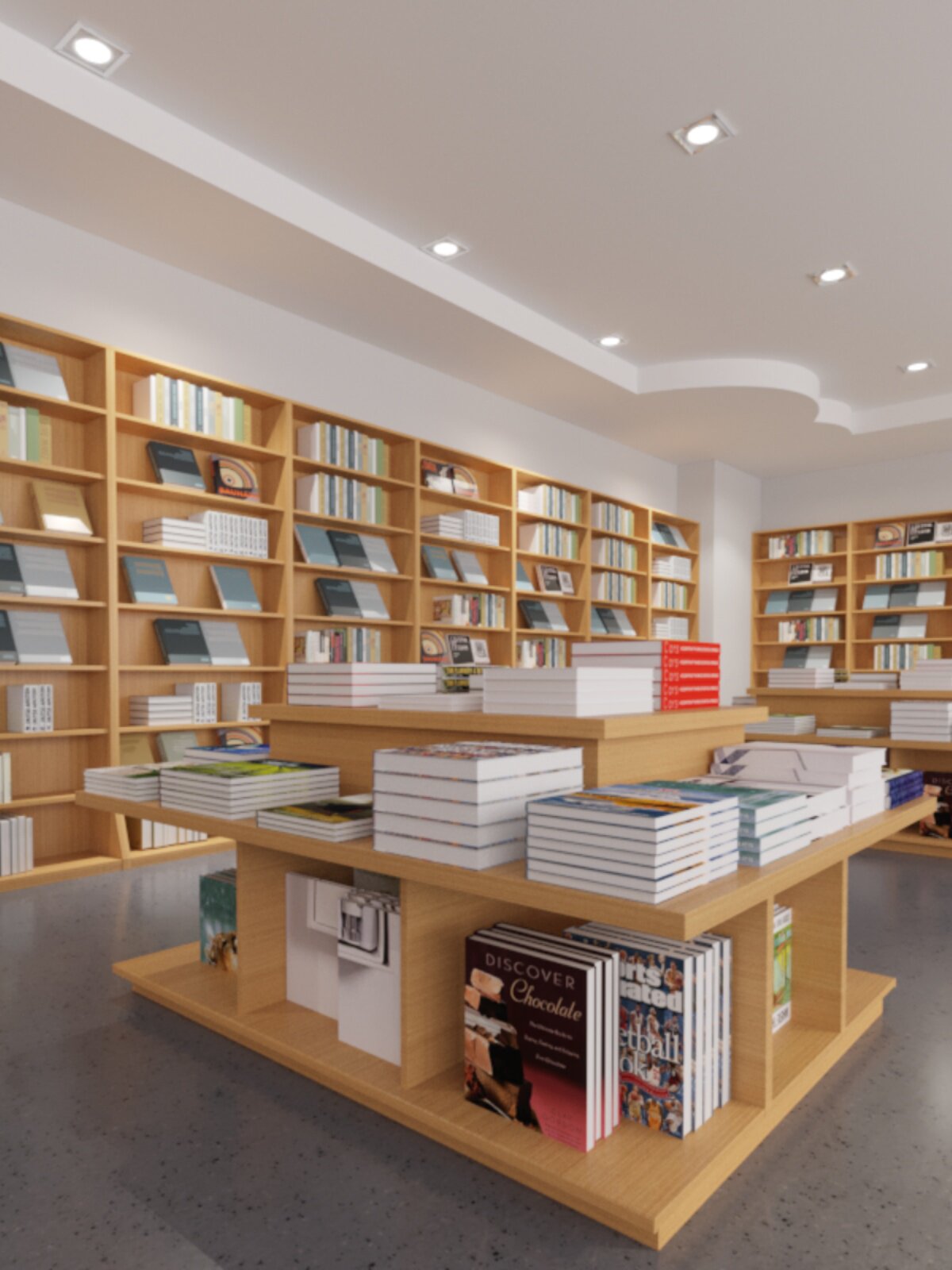 图书馆书架书店书架学校阅览室双面书柜木质绘本展示架中岛柜工厂
