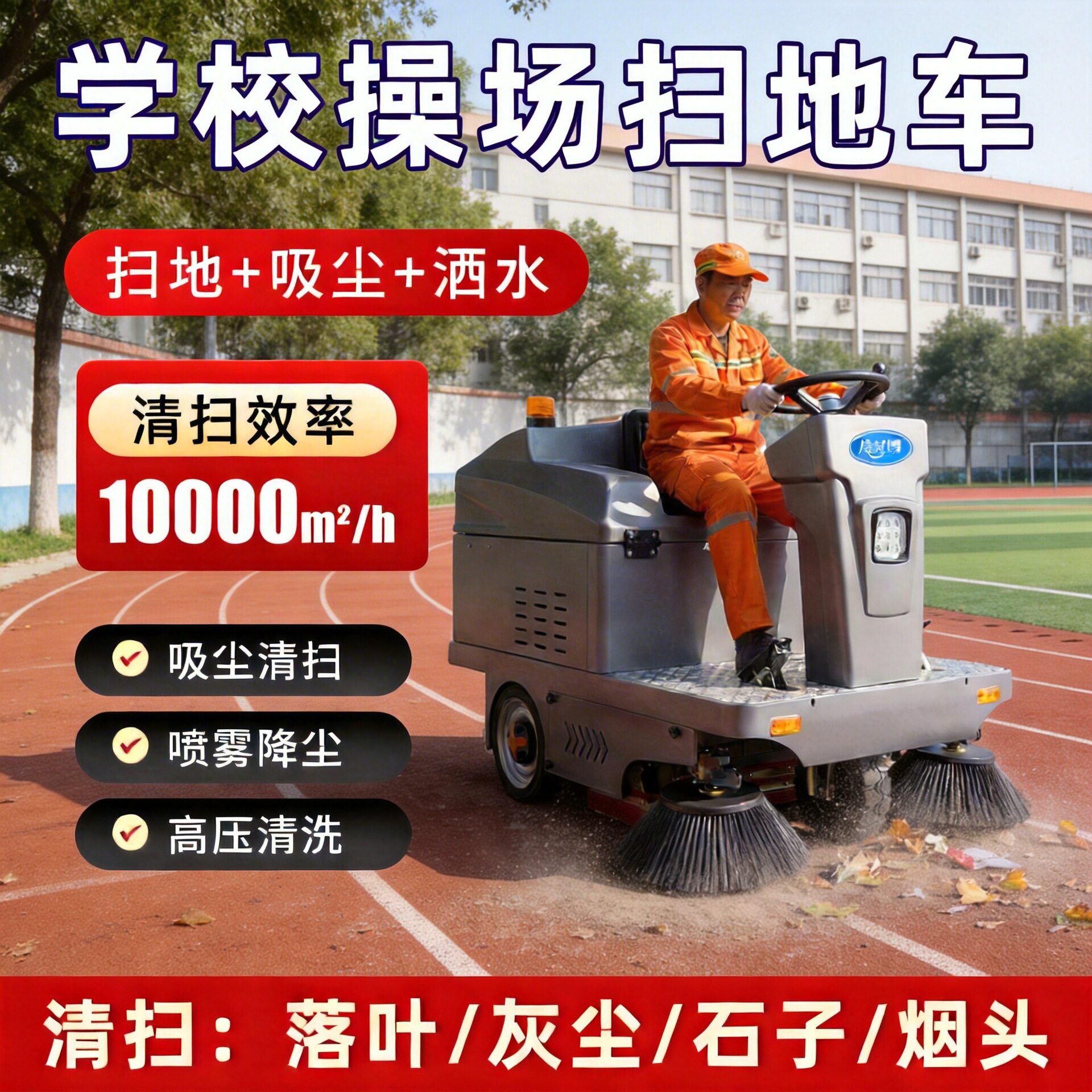 电动地面清洁扫地擦地机