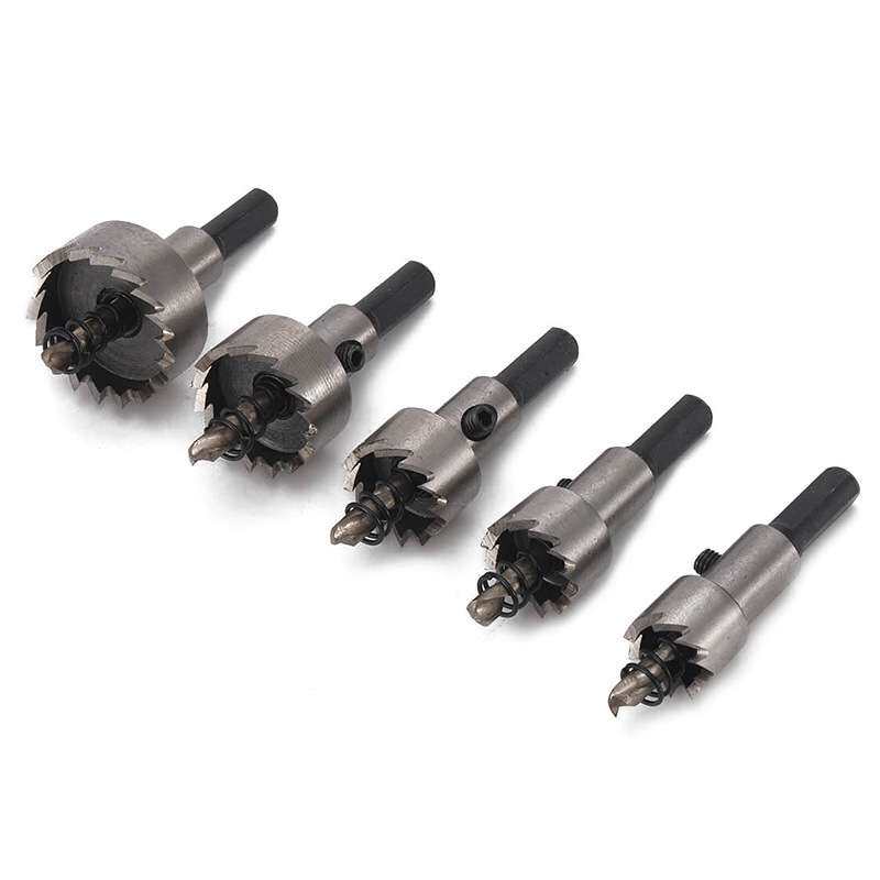 5pc高速钢开孔器薄板金属扩孔16-30mm镀钛开孔器不锈钢开孔器套装