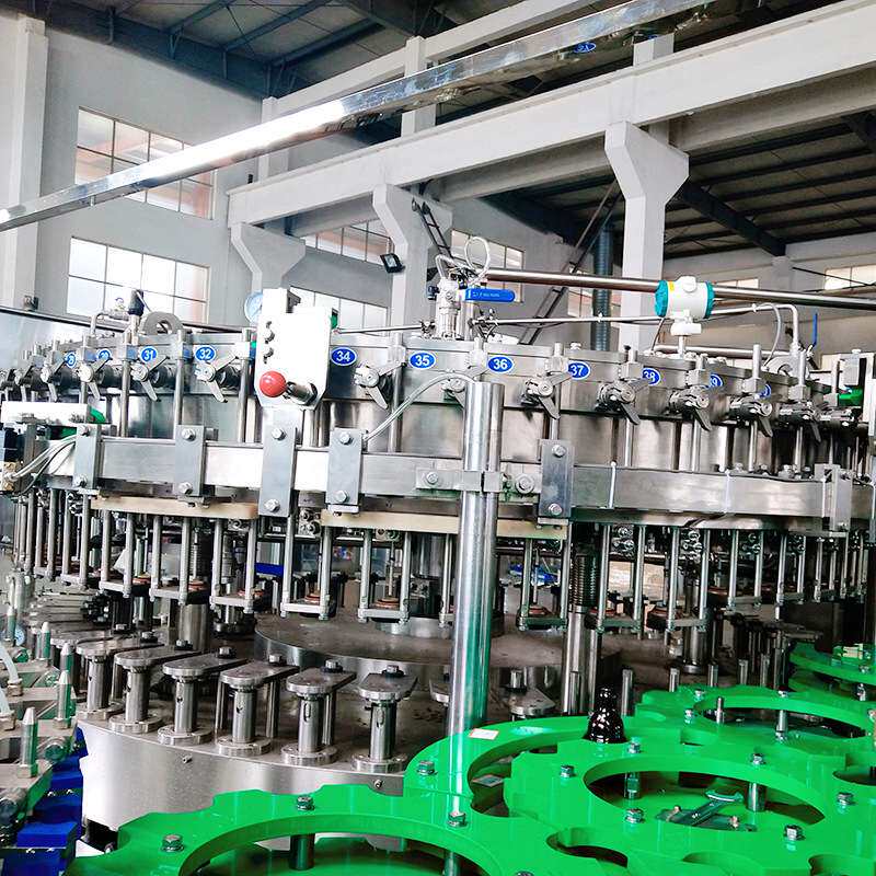 玻璃瓶啤酒汽泡水碳酸饮料含气液体生产线全自动灌装机封口机