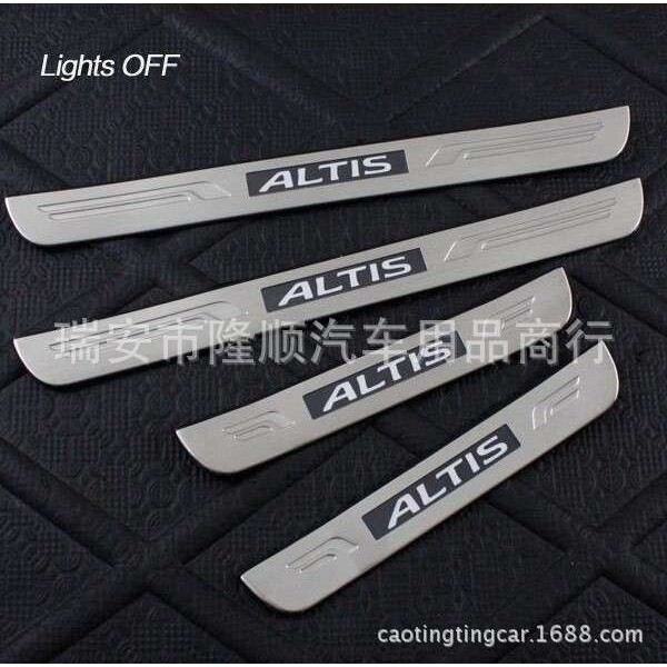 外贸款 09款卡罗拉Altis LED迎宾踏板 不锈钢 带灯门槛条 脚踏板