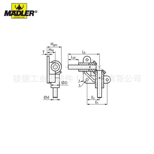 Maedler 转向传动 伞齿轮 OW2型 传动比 1:1