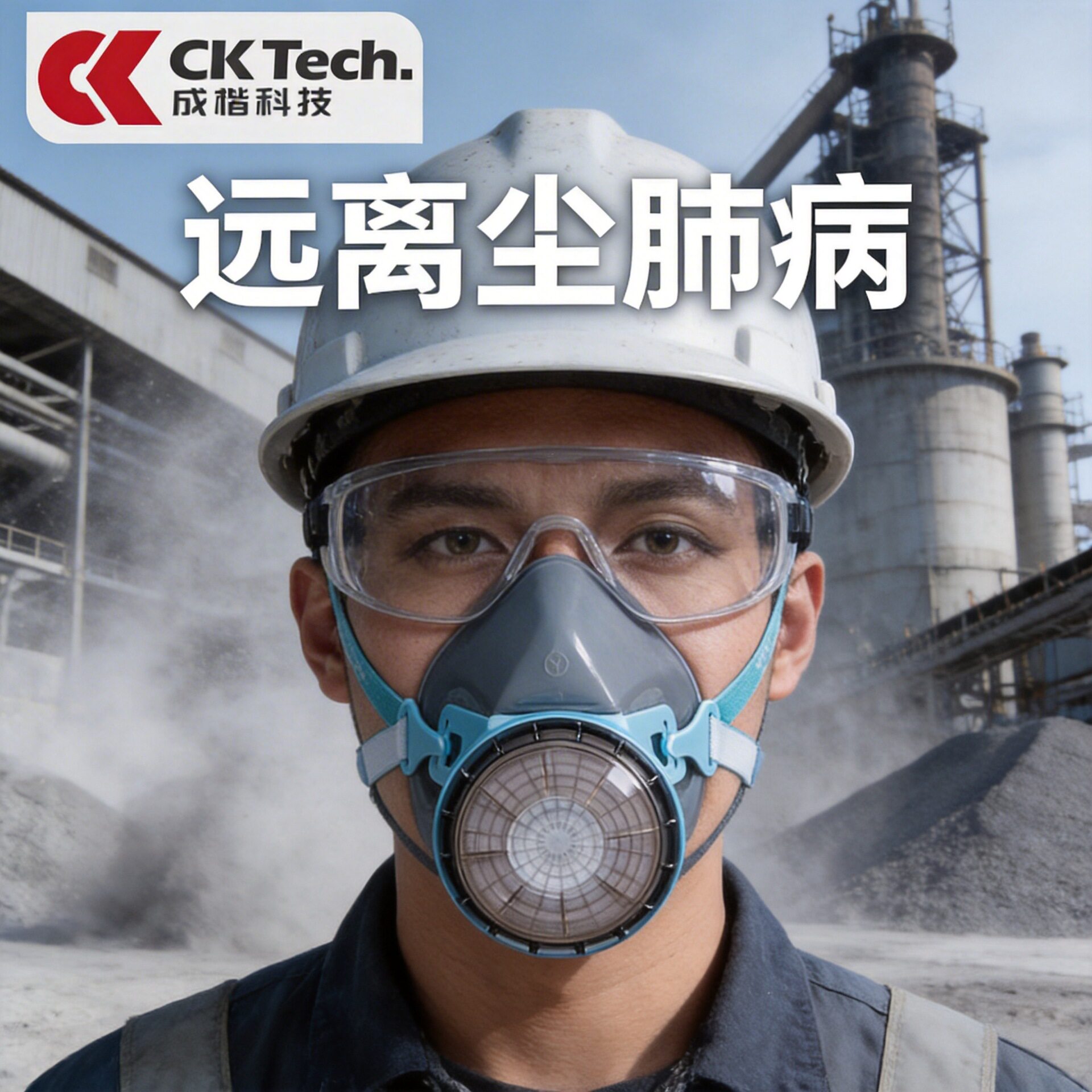成楷科技 CKH-401 防尘面罩套装 防霾防喷漆自吸过滤式半面具