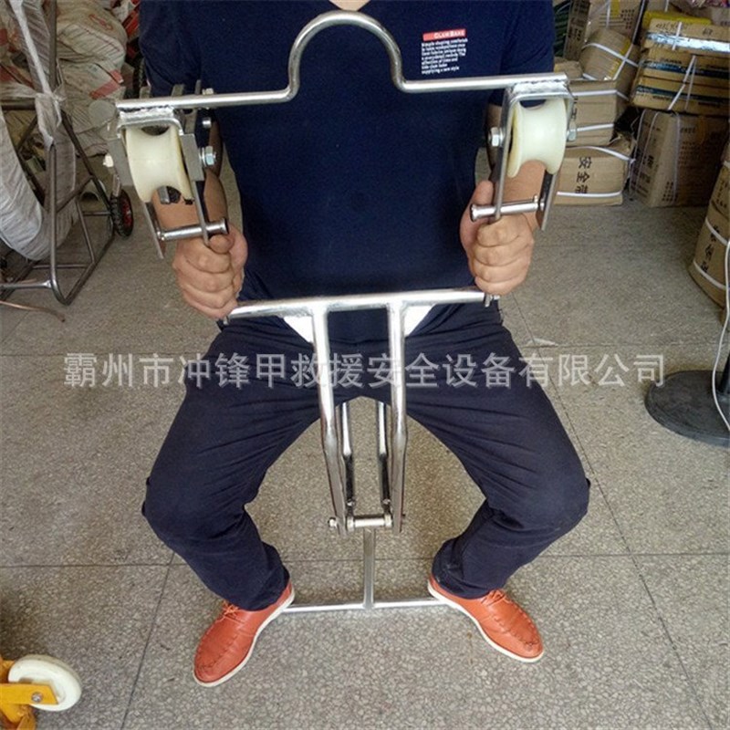 带刹车脚踏折叠飞车 不停电作业铝合金双线飞车电力导线检修飞车