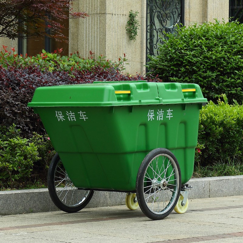 户外垃圾桶大号塑料商用室外工业带盖小区环卫垃圾筒带轮保洁车