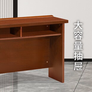 会场条桌培训桌j双人三人开会桌油漆贴木皮胡桃色会议桌椅组合