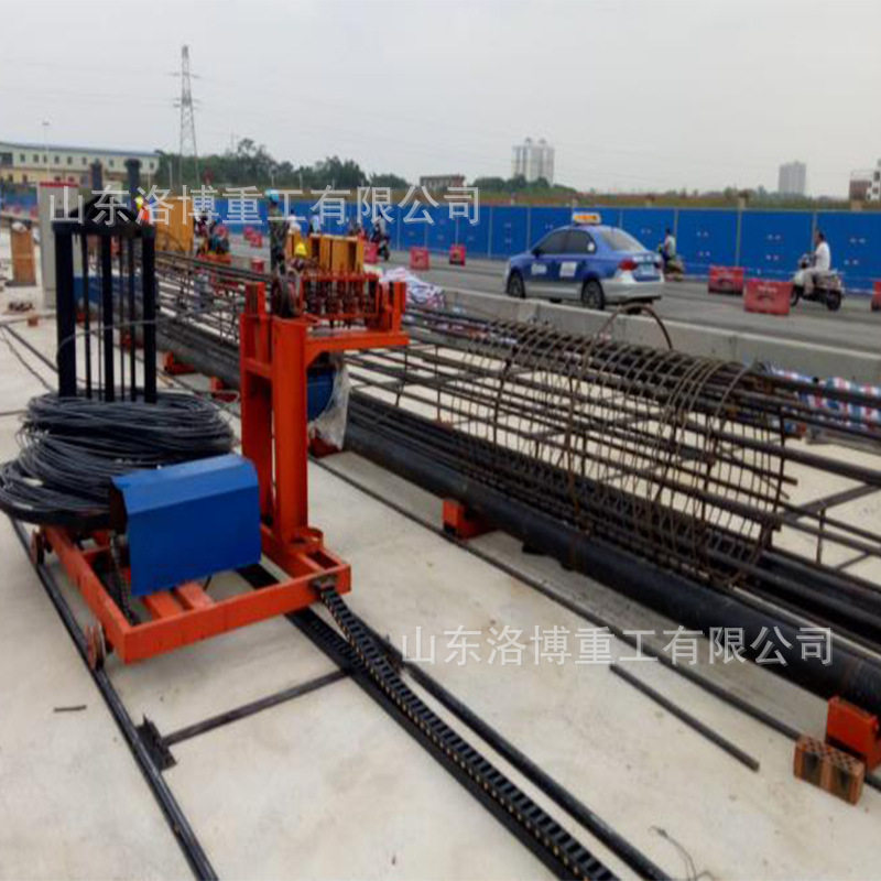 建筑行业圆形钢筋笼绕筋机 跨海大桥深孔桩缠筋机 半自动绑筋机