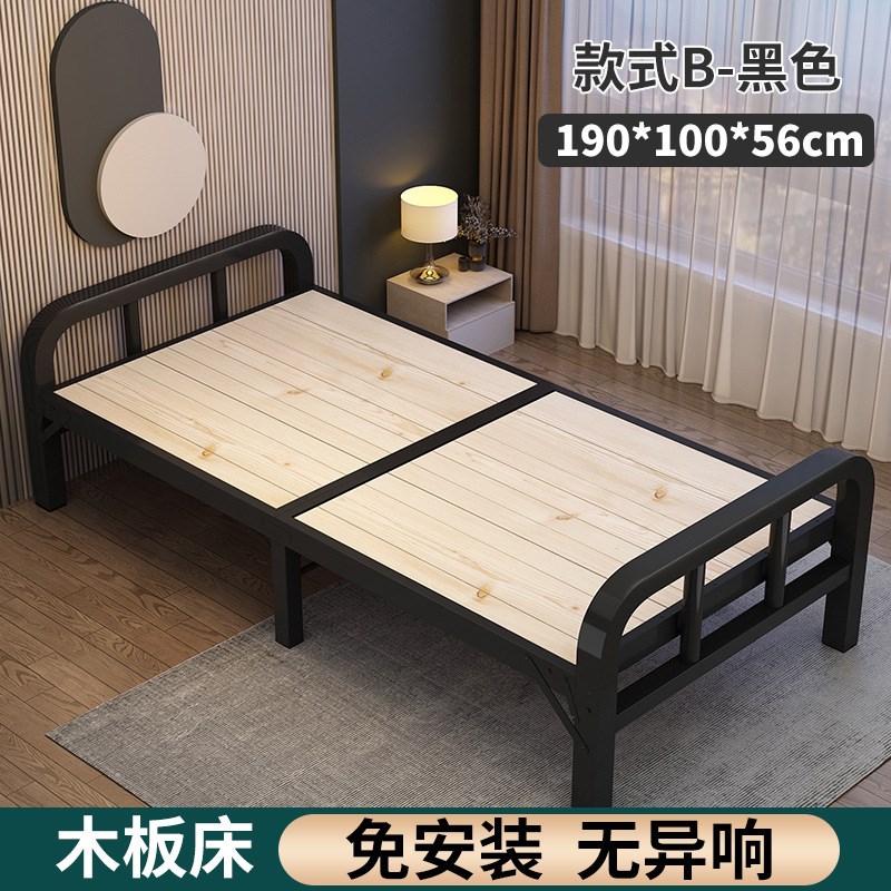 竹条竹板床可折叠单m人床1.2米简易工地床加固出租屋床家用午新品
