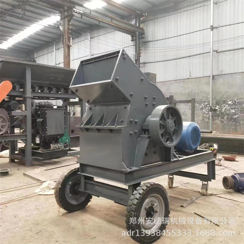 小型建筑垃圾移动破碎机流动式火砖红砖头制砂机石子石块打沙设备