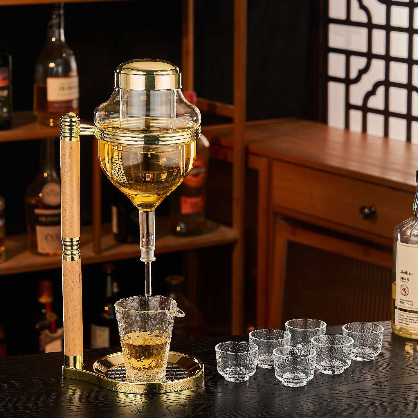 日式冰酒器顶针滴漏分酒器清酒壶快速冰镇醒酒器清酒酒具套装