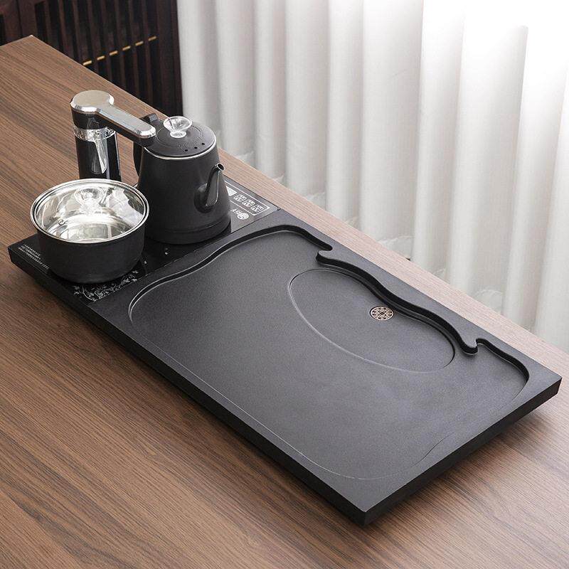 人造乌乌金石茶金茶盘全自动上水水壶一体大茶茶台家用客石厅烧具