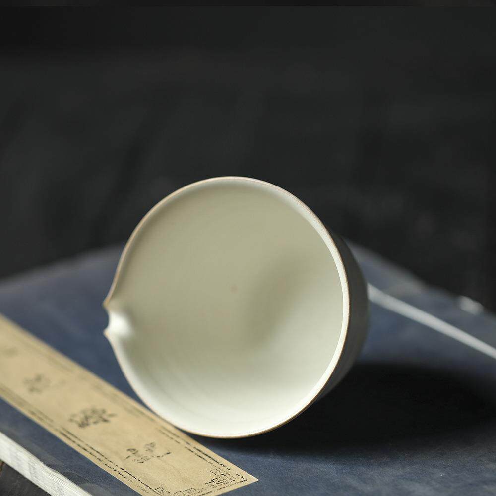 晴先生开利片德镇柴烧落灰可养景道杯薄瓷均雪走粉引杯断水落茶器