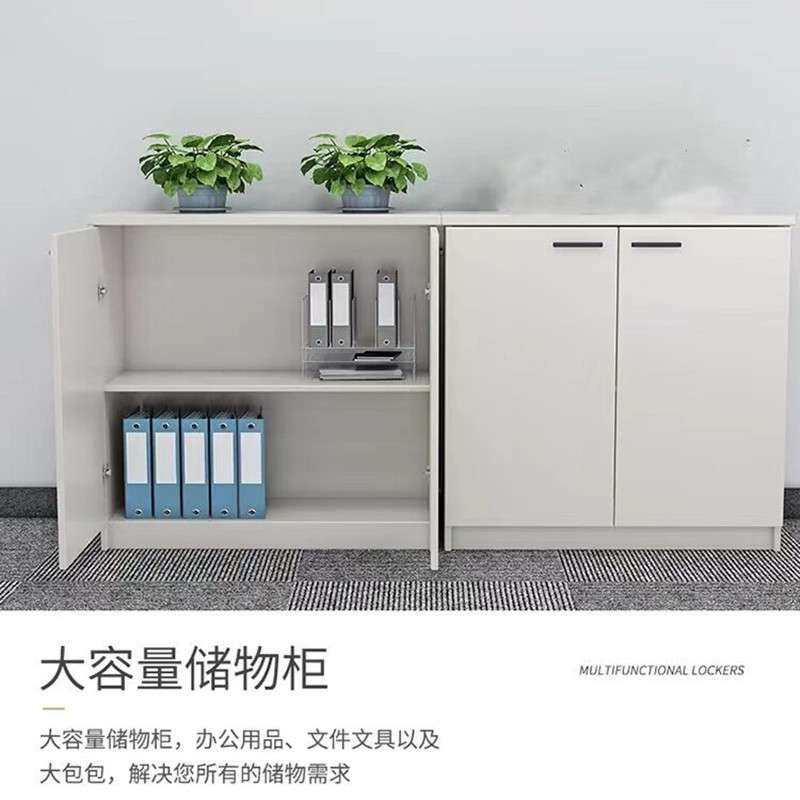 r^办公室桌边柜隔断柜矮柜带锁文件资料柜车间组合半墙围栏柜遮挡
