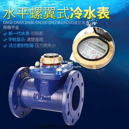 LXLC水表DN80 100 150法兰水表 可拆式水表干式水表 防冻污水水表