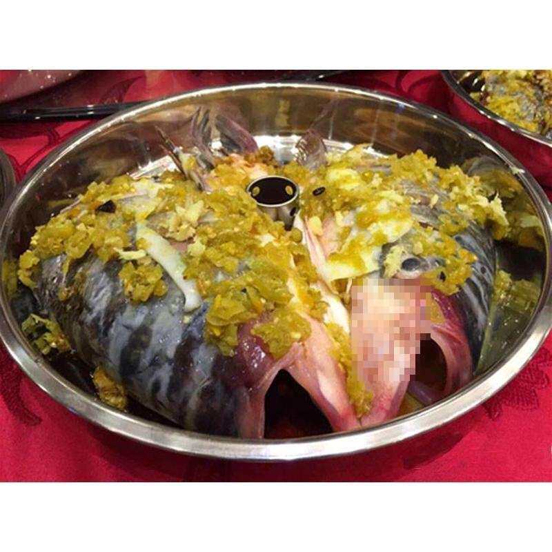 桑拿鸡锅不锈钢蒸剁椒鱼头蒸汽锅锅酒店餐具商用海鲜蒸锅气锅其他