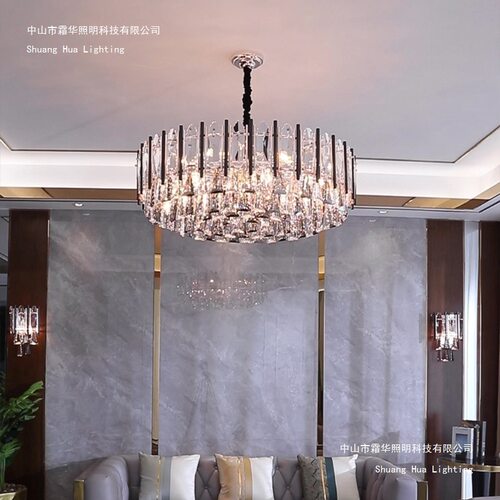 轻奢水晶吊灯客厅灯实体店爆