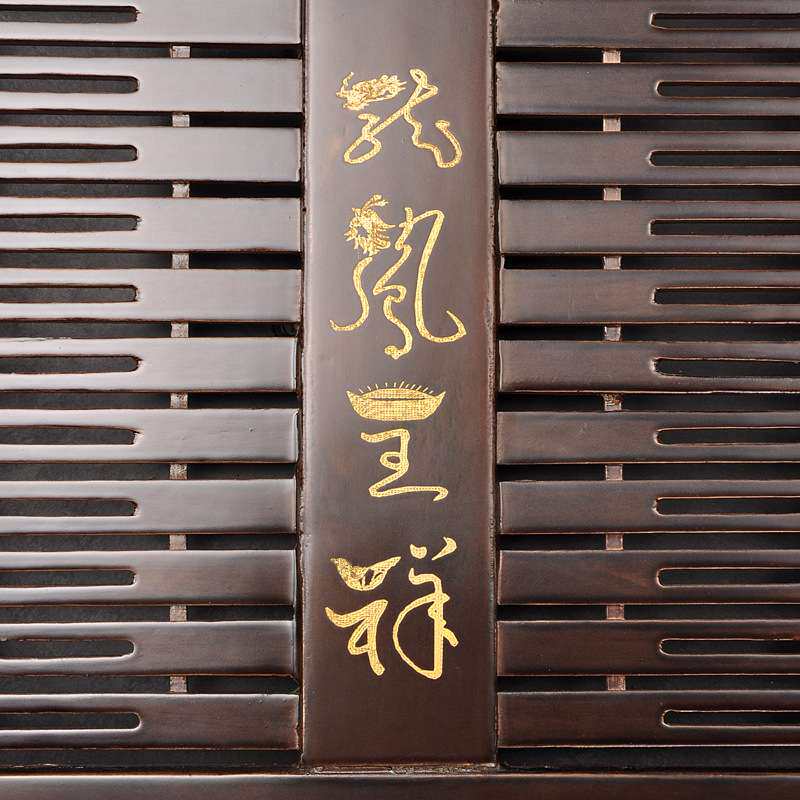 实木茶盘茶台不带电器家用上水电磁炉茶台茶海个人 龙凤