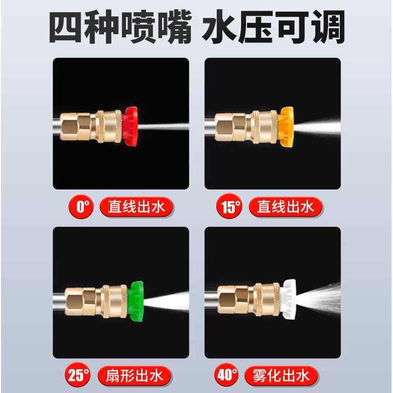 超高压洗车机柴油汽油管道疏通机移动商用清洗机水泵大功率冲洗机