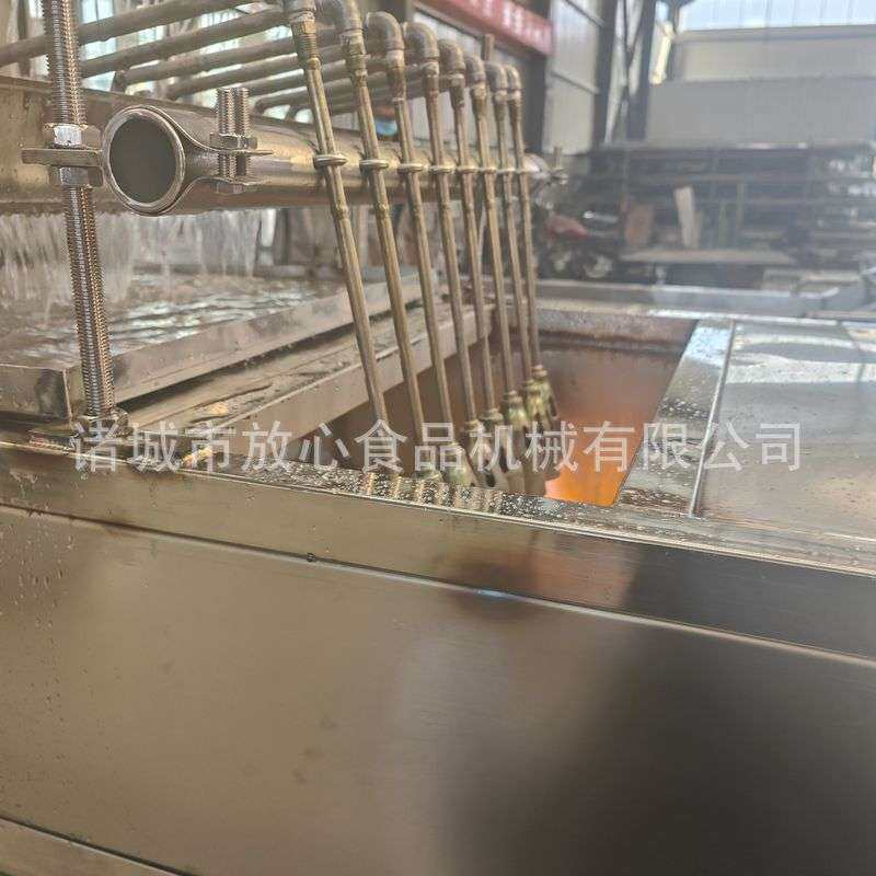 全自动猪蹄烧毛机 猪头烧毛机 带皮五花肉猪耳朵连续式燎毛机
