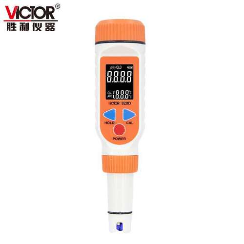 胜利PH检测计VC828A/VC828B便携式高精度数显式PH检测计VC828D